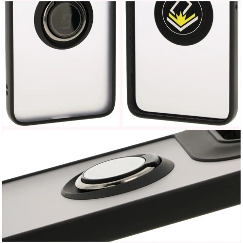 Kup Pouzdro s prstenem na prst Bizon Case Hybrid Ring pro Motorola Edge 50 Neo kouřové s černým rámečkem - BIZ6887 - {ean13} - Sklep Home Screen