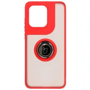 Kup Etui z uchwytem na palec Bizon Case Hybrid Ring do Motorola Edge 50 Neo przydymione z czerwoną ramką - BIZ6888 - {ean13} - Sklep Home Screen