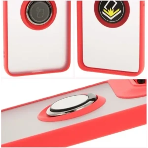 Kup Etui z uchwytem na palec Bizon Case Hybrid Ring do Motorola Edge 50 Neo przydymione z czerwoną ramką - BIZ6888 - {ean13} - Sklep Home Screen