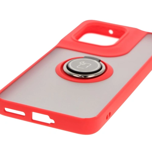 Buy Bizon Case Hybrid Ring Motorola Edge 50 Neo smoky with a red frame - BIZ6888 - {ean13} - Home Screen Store Europe