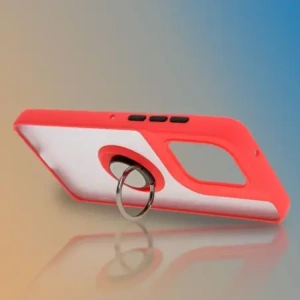 Kup Etui z uchwytem na palec Bizon Case Hybrid Ring do Motorola Edge 50 Neo przydymione z czerwoną ramką - BIZ6888 - {ean13} - Sklep Home Screen