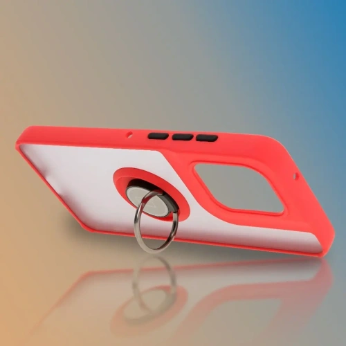 Kup Etui s úchytem na prst Bizon Case Hybrid Ring pro Motorola Edge 50 Neo kouřové s červeným rámečkem. - BIZ6888 - {ean13} - Sklep Home Screen