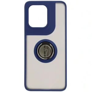 Kup Etui z uchwytem na palec Bizon Case Hybrid Ring do Motorola Edge 50 Neo przydymione z granatową ramką - BIZ6889 - {ean13} - Sklep Home Screen