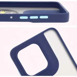 Kup Etui z uchwytem na palec Bizon Case Hybrid Ring do Motorola Edge 50 Neo przydymione z granatową ramką - BIZ6889 - {ean13} - Sklep Home Screen