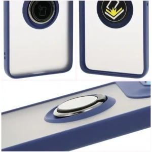 Kup Etui z uchwytem na palec Bizon Case Hybrid Ring do Motorola Edge 50 Neo przydymione z granatową ramką - BIZ6889 - {ean13} - Sklep Home Screen