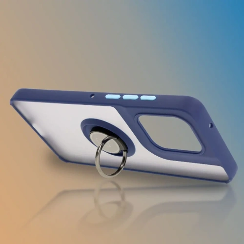 Kup Pouzdro s úchytem na prst Bizon Case Hybrid Ring pro Motorola Edge 50 Neo kouřové s modrým rámečkem - BIZ6889 - {ean13} - Sklep Home Screen