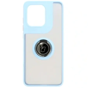 Kup Etui z uchwytem na palec Bizon Case Hybrid Ring do Motorola Edge 50 Neo przydymione z jasnoniebieską ramką - BIZ6890 - {ean13} - Sklep Home Screen