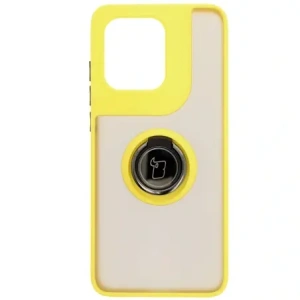 Kup Etui z uchwytem na palec Bizon Case Hybrid Ring do Motorola Edge 50 Neo przydymione z żółtą ramką - BIZ6891 - {ean13} - Sklep Home Screen
