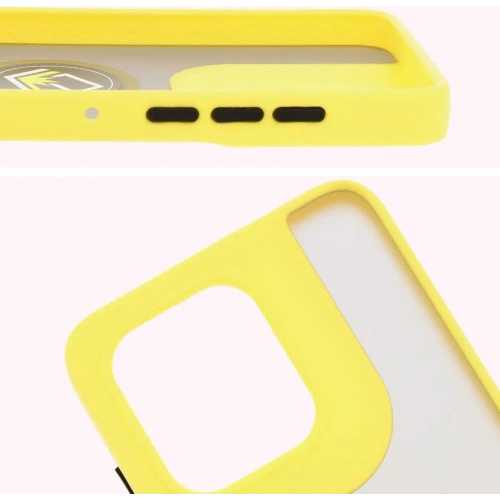 Kup Pouzdro s úchopem na prst Bizon Case Hybrid Ring pro Motorola Edge 50 Neo kouřové s žlutým rámem - BIZ6891 - {ean13} - Sklep Home Screen