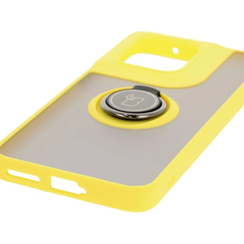Buy Bizon Case Hybrid Ring Motorola Edge 50 Neo smoky with a yellow frame - BIZ6891 - {ean13} - Home Screen Store Europe