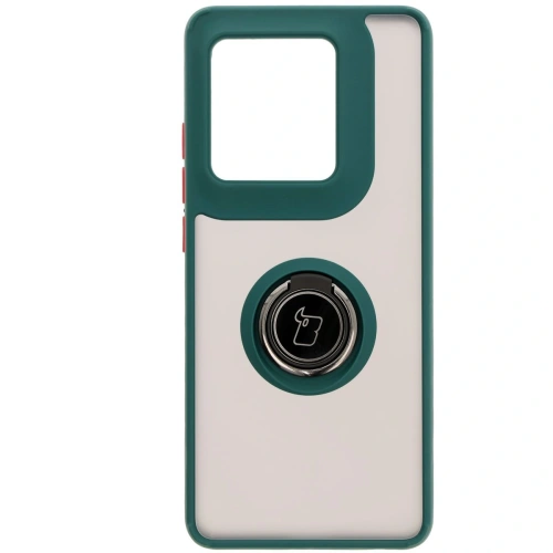 Kup Etui z uchwytem na palec Bizon Case Hybrid Ring do Motorola Edge 50 Ultra kouřové s tmavě zeleným rámem - BIZ6892 - {ean13} - Sklep Home Screen