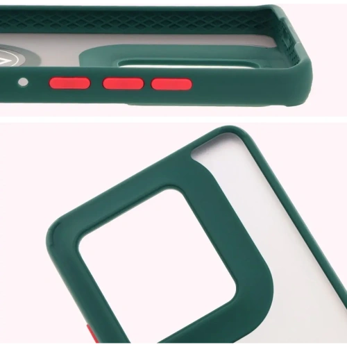 Kup Etui z uchwytem na palec Bizon Case Hybrid Ring do Motorola Edge 50 Ultra kouřové s tmavě zeleným rámem - BIZ6892 - {ean13} - Sklep Home Screen