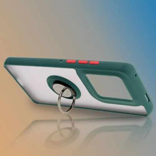 Kup Bizon Case Hybrid Ring Motorola Edge 50 Ultra fumuriu cu un cadru verde închis - BIZ6892 - {ean13} - Sklep Home Screen