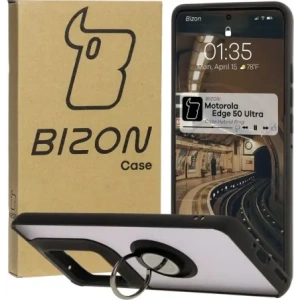 Kup Bizon Case Hybrid Ring Motorola Edge 50 Ultra fumuriu cu un cadru negru - BIZ6893 - {ean13} - Sklep Home Screen