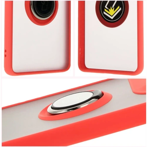 Buy Bizon Case Hybrid Ring Motorola Edge 50 Ultra smoky with a red frame - BIZ6894 - {ean13} - Home Screen Store Europe
