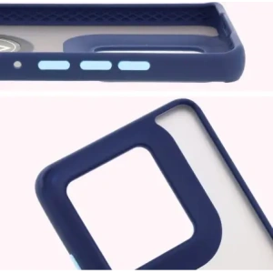 Kup Bizon Case Hybrid Ring Motorola Edge 50 Ultra fumuriu cu un cadru albastru marin - BIZ6895 - {ean13} - Sklep Home Screen