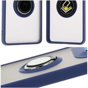 Kup Bizon Case Hybrid Ring Motorola Edge 50 Ultra fumuriu cu un cadru albastru marin - BIZ6895 - {ean13} - Sklep Home Screen