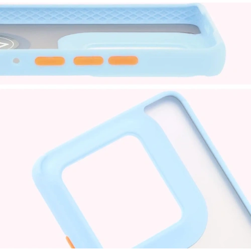 Buy Bizon Case Hybrid Ring Motorola Edge 50 Ultra smoky with a light blue frame - BIZ6896 - {ean13} - Home Screen Store Europe