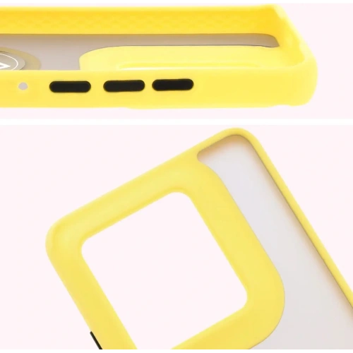 Kup Bizon Case Hybrid Ring Motorola Edge 50 Ultra fumuriu cu un cadru galben - BIZ6897 - {ean13} - Sklep Home Screen