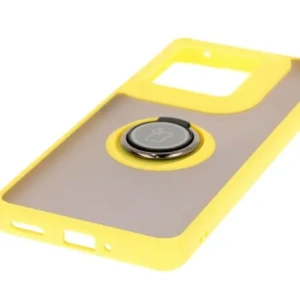Kup Bizon Case Hybrid Ring Motorola Edge 50 Ultra fumuriu cu un cadru galben - BIZ6897 - {ean13} - Sklep Home Screen