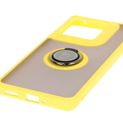 Buy Bizon Case Hybrid Ring Motorola Edge 50 Ultra smoky with a yellow frame - BIZ6897 - {ean13} - Home Screen Store Europe