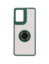Kup Etui z uchwytem na palec Bizon Case Hybrid Ring do Motorola Moto G85 5G przydymione z ciemnozieloną ramką - BIZ6898 - {ean13} - Sklep Home Screen