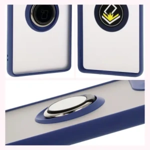 Buy Bizon Case Hybrid Ring Motorola Moto G85 5G smoky with a navy blue frame - BIZ6900 - {ean13} - Home Screen Store Europe