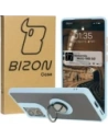 Bizon Case Hybrid Ring Motorola Moto G85 5G fumurie cu un cadru de culoare albastră deschisă