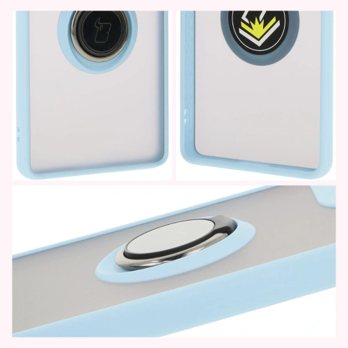 Kup Bizon Case Hybrid Ring Motorola Moto G85 5G fumurie cu un cadru de culoare albastră deschisă - BIZ6901 - {ean13} - Sklep Home Screen