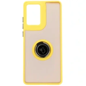Buy Bizon Case Hybrid Ring Motorola Moto G85 5G smoky with a yellow frame - BIZ6902 - {ean13} - Home Screen Store Europe