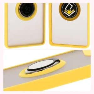 Buy Bizon Case Hybrid Ring Motorola Moto G85 5G smoky with a yellow frame - BIZ6902 - {ean13} - Home Screen Store Europe