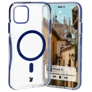 Kup Etui s magnetickým kroužkem Bizon Case Marco pro Apple iPhone 11 průhledné s modrým rámečkem - BIZ6903 - {ean13} - Sklep Home Screen