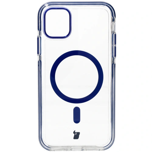 Kup Etui s magnetickým kroužkem Bizon Case Marco pro Apple iPhone 11 průhledné s modrým rámečkem - BIZ6903 - {ean13} - Sklep Home Screen
