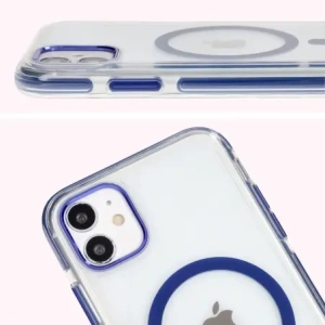 Kup Etui z pierścieniem magnetycznym Bizon Case Marco do Apple iPhone 11 przezroczyste z niebieską ramką - BIZ6903 - {ean13} - Sklep Home Screen