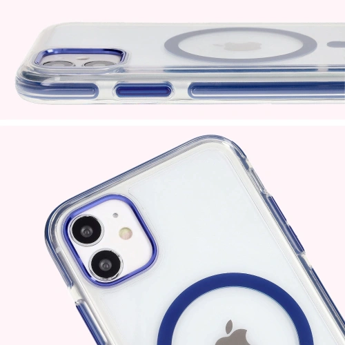 Kup Etui s magnetickým kroužkem Bizon Case Marco pro Apple iPhone 11 průhledné s modrým rámečkem - BIZ6903 - {ean13} - Sklep Home Screen