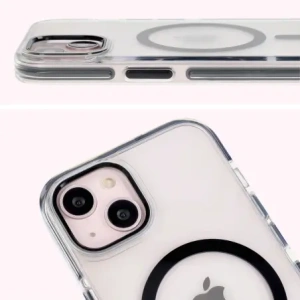 Kup Etui z pierścieniem magnetycznym Bizon Case Marco do Apple iPhone 14 / Apple iPhone 13 przezroczyste z czarną ramką - BIZ6905 - {ean13} - Sklep Home Screen