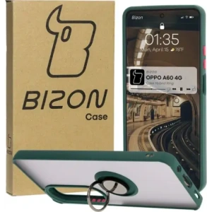 Bizon Case Hybrid Ring Oppo A60 4G smoky with a dark green frame