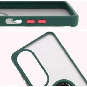 Kup Bizon Caz Hibrid Ring Oppo A60 4G fumuriu cu un cadru verde închis - BIZ6908 - {ean13} - Sklep Home Screen