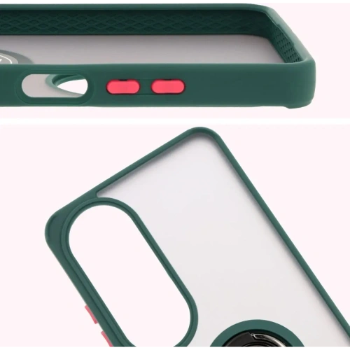 Buy Bizon Case Hybrid Ring Oppo A60 4G smoky with a dark green frame - BIZ6908 - {ean13} - Home Screen Store Europe