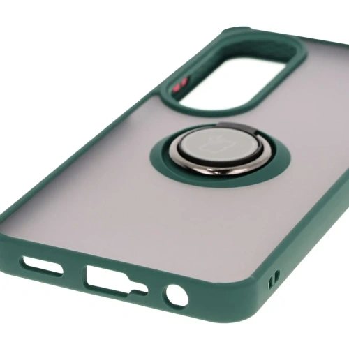 Kup Etui s úchopem na prst Bizon Case Hybrid Ring pro Oppo A60 4G kouřové s tmavě zeleným rámečkem - BIZ6908 - {ean13} - Sklep Home Screen