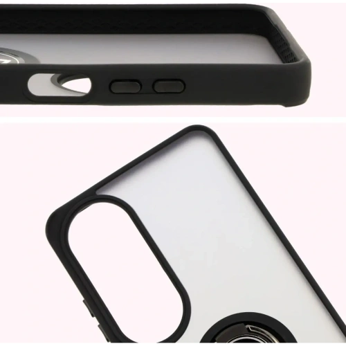 Kup Pouzdro s prstovým držákem Bizon Case Hybrid Ring pro Oppo A60 4G kouřové s černým rámem - BIZ6909 - {ean13} - Sklep Home Screen