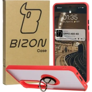 Bizon Case Hybrid Ring Oppo A60 4G smoky with a red frame
