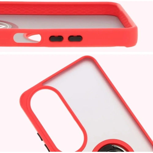 Buy Bizon Case Hybrid Ring Oppo A60 4G smoky with a red frame - BIZ6910 - {ean13} - Home Screen Store Europe