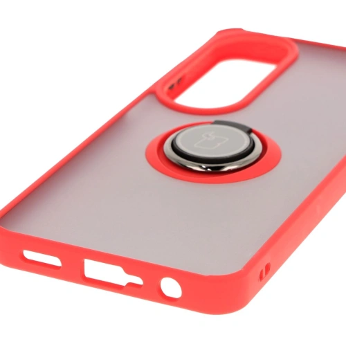 Buy Bizon Case Hybrid Ring Oppo A60 4G smoky with a red frame - BIZ6910 - {ean13} - Home Screen Store Europe
