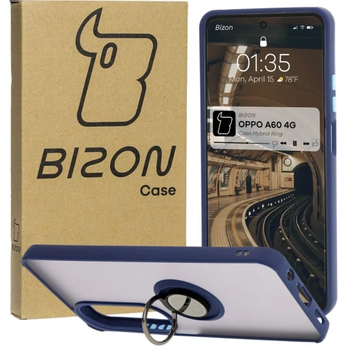 Kup Bizon Case Hybrid Ring Oppo A60 4G fumuriu cu un cadru albastru închis - BIZ6911 - {ean13} - Sklep Home Screen