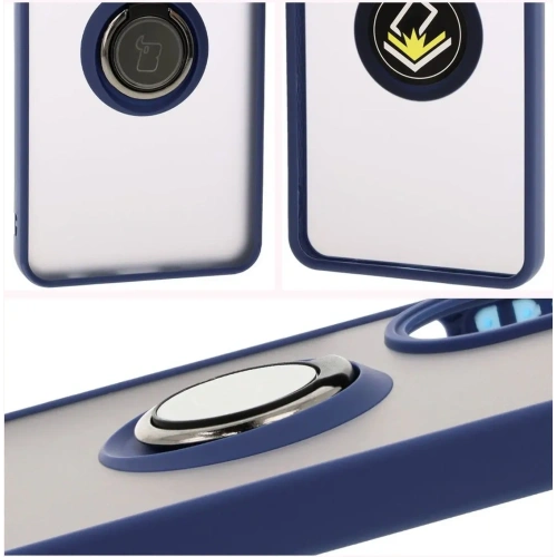Kup Bizon Case Hybrid Ring Oppo A60 4G fumuriu cu un cadru albastru închis - BIZ6911 - {ean13} - Sklep Home Screen