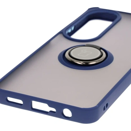 Kup Bizon Case Hybrid Ring Oppo A60 4G fumuriu cu un cadru albastru închis - BIZ6911 - {ean13} - Sklep Home Screen
