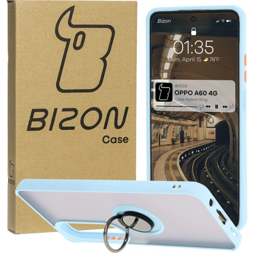 Kup Bizon Case Hybrid Ring Oppo A60 4G fumuriu cu un cadru bleu deschis - BIZ6912 - {ean13} - Sklep Home Screen