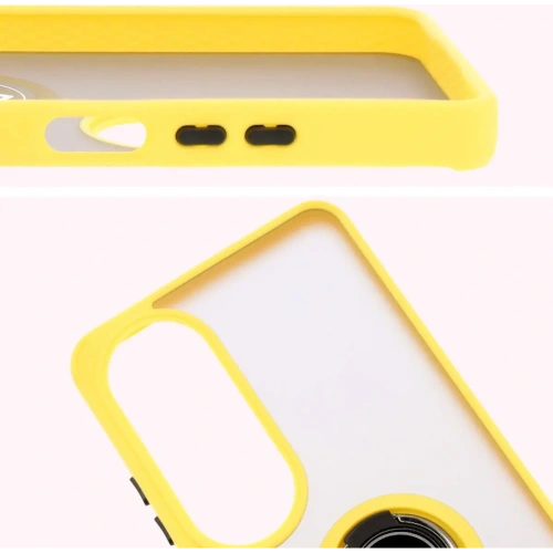 Kup Bizon Case Hybrid Ring Oppo A60 4G fumuriu cu un cadru galben - BIZ6913 - {ean13} - Sklep Home Screen