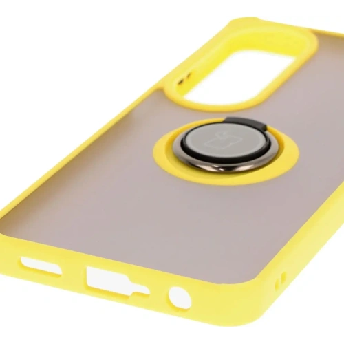 Kup Bizon Case Hybrid Ring Oppo A60 4G fumuriu cu un cadru galben - BIZ6913 - {ean13} - Sklep Home Screen